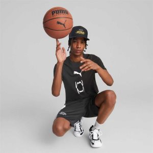 Puma Basketball Trucker Kappen Herren Schwarz Schwarz | KCROGZV-04