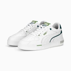 Puma Ca Pro Glitch Leder Sneakers Damen Weiß Grün Grau | GVCNQHJ-96