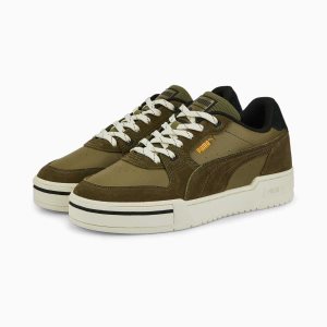 Puma Ca Pro Lux Safari Sneakers Damen Olivgrün Tiefesolivgrün Schwarz | JWGXSFU-24