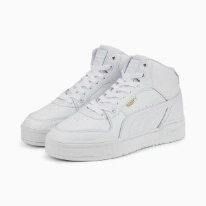 Puma Ca Pro Mid Sneakers Damen Weiß Gold | ACUSPBJ-30