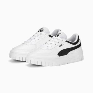 Puma Cali Dream Leder Sneakers Damen Weiß Schwarz | PRCXUDT-50