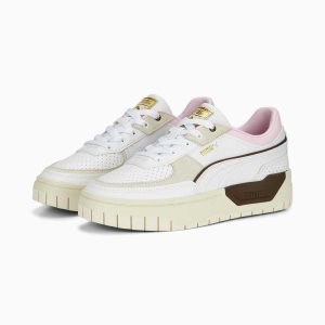Puma Cali Dream Preppy Sneakers Damen Weiß Weiß Rosa | DBCNFEA-36