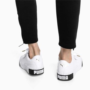 Puma Cali Sneakers Damen Weiß Schwarz | GJKVSMO-07