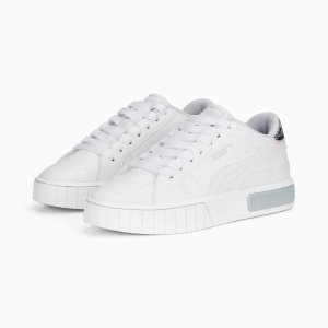 Puma Cali Star Glitter Sneakers Damen Weiß Platin Grau Rosa | UCTLJRE-09