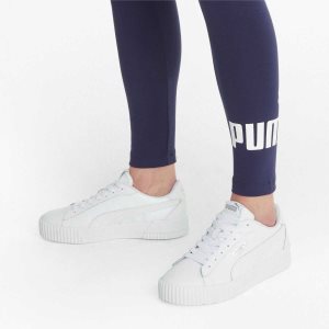 Puma Carina Crew Trainers Sneakers Damen Weiß Weiß | BLDPUTS-95