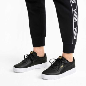 Puma Carina Lux Trainers Sneakers Damen Schwarz Schwarz | HVQLXSA-03