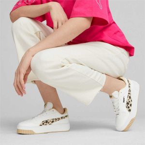 Puma Carina Street Animal Sneakers Damen Weiß Schwarz | TPDHMYK-17
