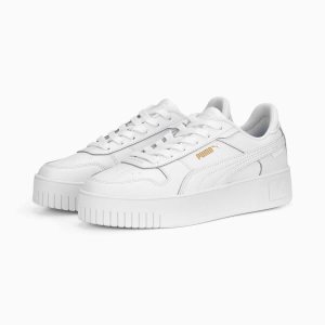 Puma Carina Street Sneakers Damen Weiß Weiß Gold | PWYTNMR-64