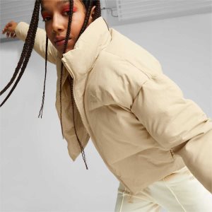 Puma Classics Oversized Puffer Jacket Oberbekleidung Damen Hellbraun | KGDNVFX-82