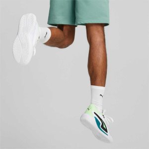 Puma Court Rider Chaos Jewel Basketballschuhe Herren Weiß Hellgrün | CSIDLNB-48