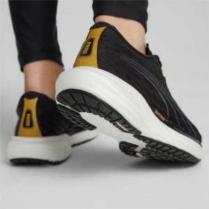 Puma Deviate Nitro 2 Laufschuhe Damen Schwarz Gold | FCHUGAX-19