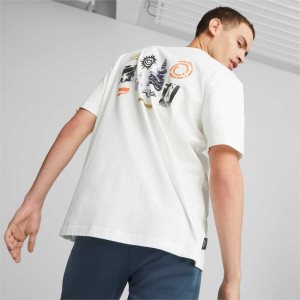 Puma Downtown Graphic Tee Oberteile Herren Weiß | PSWXCOK-37