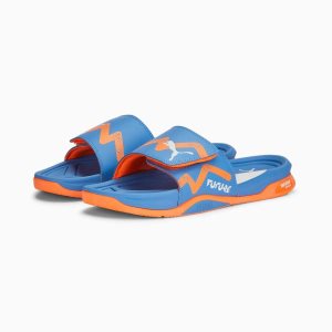 Puma Dream Nitro Future Slides Sandalen Herren Blau Orange Weiß | ORFPMZC-29