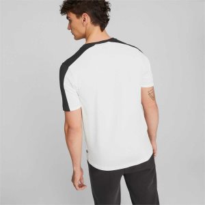 Puma Essential Block X Tape T-shirt Oberteile Herren Schwarz | QKURPOA-39