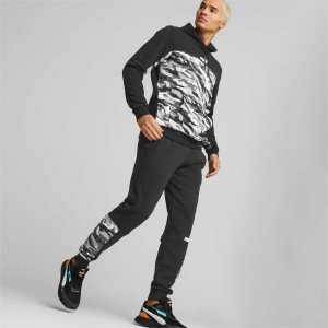 Puma Essentials Block Camo Hoodie Sweatshirts Herren Schwarz | UCAFTYI-74