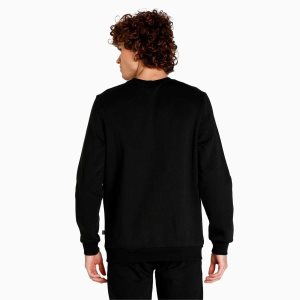Puma Essentials Crew Neck Full-length Sweatshirts Herren Schwarz | BYWSMVE-04