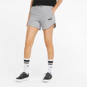 Puma Essentials High Taille Kurze Hose Damen Hellgrau | JSNXIUD-18