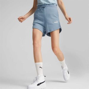 Puma Essentials High Taille Kurze Hose Damen Blau Waschen | UKNTWHF-85