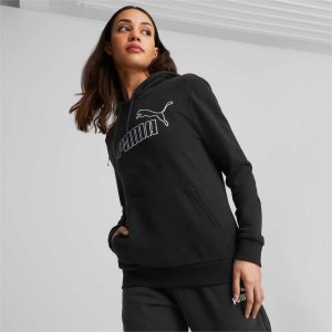 Puma Essentials+ Hoodie Sweatshirts Damen Schwarz | HDYZICM-20