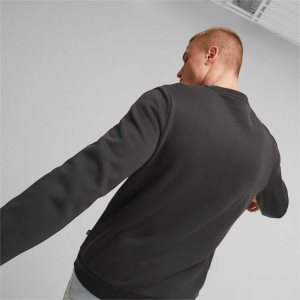 Puma Essentials+ Logo Lab Crew Neck Sweatshirts Herren Schwarz | BFOUZTW-05