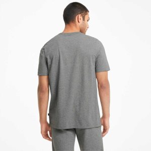 Puma Essentials Logo Tee Oberteile Herren Grau | NBQECLY-37