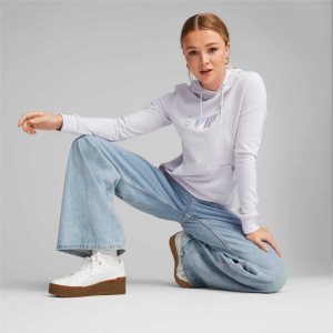 Puma Essentials+ Nova Shine French Terry Hoodie Sweatshirts Damen Lavendel | YTZRVFD-92