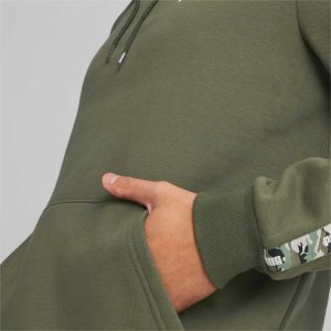 Puma Essentials Tape Camo Hoodie Sweatshirts Herren Grün | BYSCGJW-27