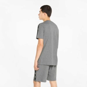 Puma Essentials+ Tape Tee Oberteile Herren Grau | LYZCSET-41