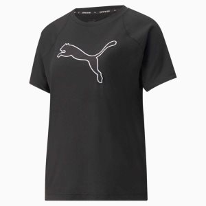 Puma Evostripe Summer Tee Sport Bh Damen Schwarz | CKTDOUN-49