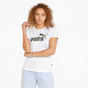 Puma Floral Vibes Graphic Tee Sport Bh Damen Weiß | UWXIMHV-23