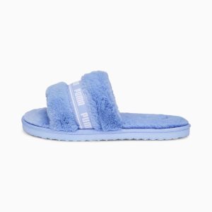 Puma Fluff Badelatschen Sandalen Damen Lavendel Weiß | LMWUZEV-45