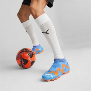 Puma Future Match+ Ll Fg/Ag Fußballschuhe Damen Blau Weiß Orange | GCJMSKW-14