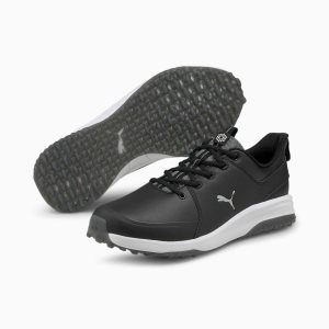 Puma Grip Fusion Pro 3.0 Golfschuhe Herren Schwarz Silber | VRZUDLK-02
