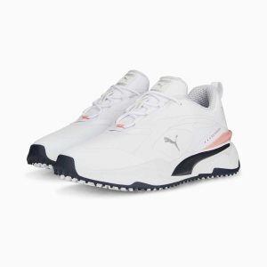 Puma Gs-fast Golfschuhe Herren Weiß Navy Rosa | YJIDFRH-04