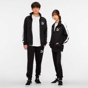 Puma Iconic T7 Track Jacket Trainingsanzug Herren Schwarz | PTFLGZJ-72