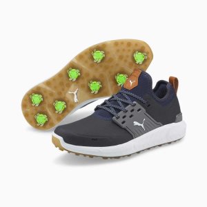 Puma Ignite Articulate Weite Golfschuhe Herren Navy Silber | QOKMXHJ-03