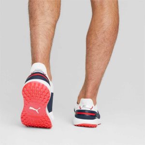 Puma Ignite Elevate Disc Golfschuhe Herren Weiß Silber Navy | WQJDHCV-79