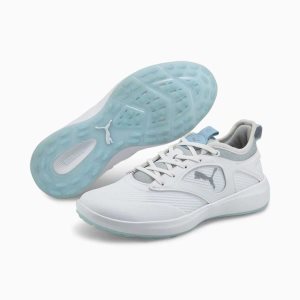 Puma Ignite Malibu Golfschuhe Damen Weiß Silber | LWGJZTM-41