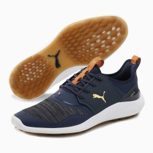 Puma Ignite Nxt Spitze Golfschuhe Herren Navy Gold Weiß | FHJCUDW-07