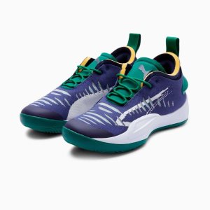 Puma June Ambrose Rise Nitro Basketballschuhe Damen Blau Grün | GWCDZBP-10