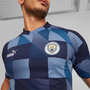 Puma Manchester City F.C. Prematch Jersey Herren Blau Navy | GBMOXHI-40