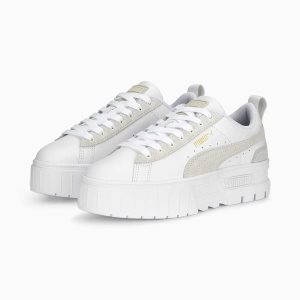 Puma Mayze Gentle Sneakers Damen Weiß Grau | WIQUHYR-04