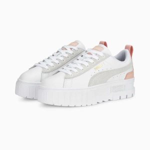 Puma Mayze Gentle Sneakers Damen Weiß Rosa | NEDPMBF-04
