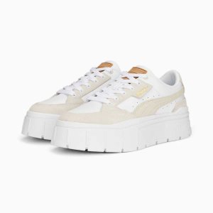 Puma Mayze Stack Cord Sneakers Damen Weiß | ESKXWZQ-59
