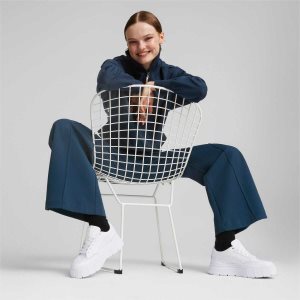 Puma Mayze Stack Leder Sneakers Damen Weiß | XJTZBOE-56
