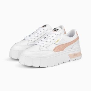 Puma Mayze Stack Sneakers Damen Weiß Rosa | OCREYUP-14