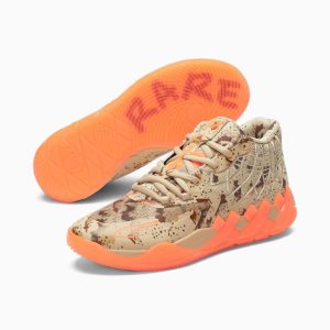 Puma Mb.01 Digital Camo Basketballschuhe Damen Khaki Orange | VMGIKDO-51