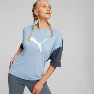 Puma Modern Sports Mode Tee Sport Bh Damen Blau Waschen | SPDRNXU-04