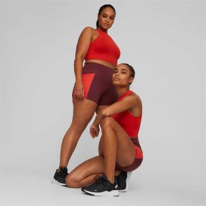 Puma Modibodi Active Biker Kurze Hose Damen Rot | IBJLKVY-19