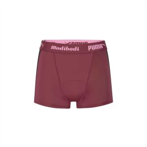 Puma Modibodi Active Boyshort (Moderate-heavy) Kurze Hose Damen Lila Bordeaux Rosa | WTUQKSY-29